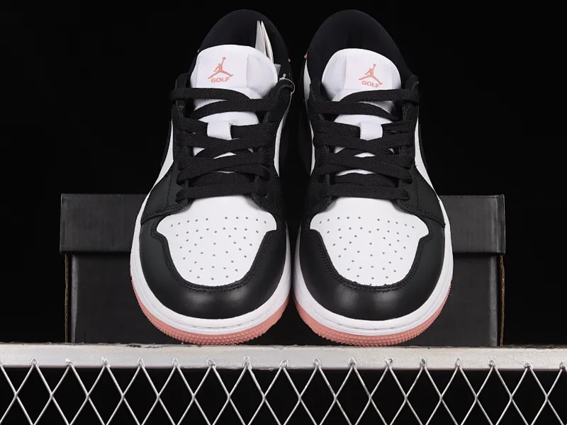 All categories Air Jordan Jordan series basketball shoes Air Jordan 1 Low G version pure original Air Jordan 1 Low Golf "Rust Pink" AJ1 Joe 1 new golf version black and white pink DD9315-106